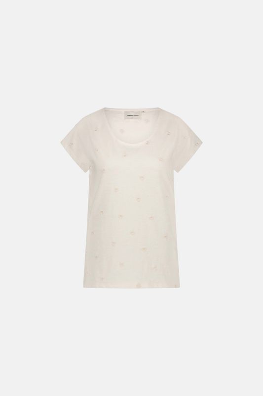 Fabienne Chapot Phil Round V T-Shirt Ecru