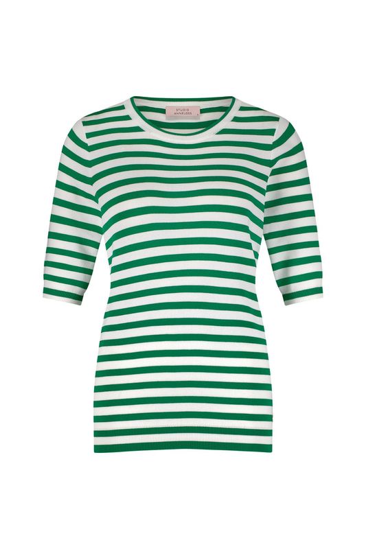 Studio Anneloes Luna ssl stripe pullover Groen