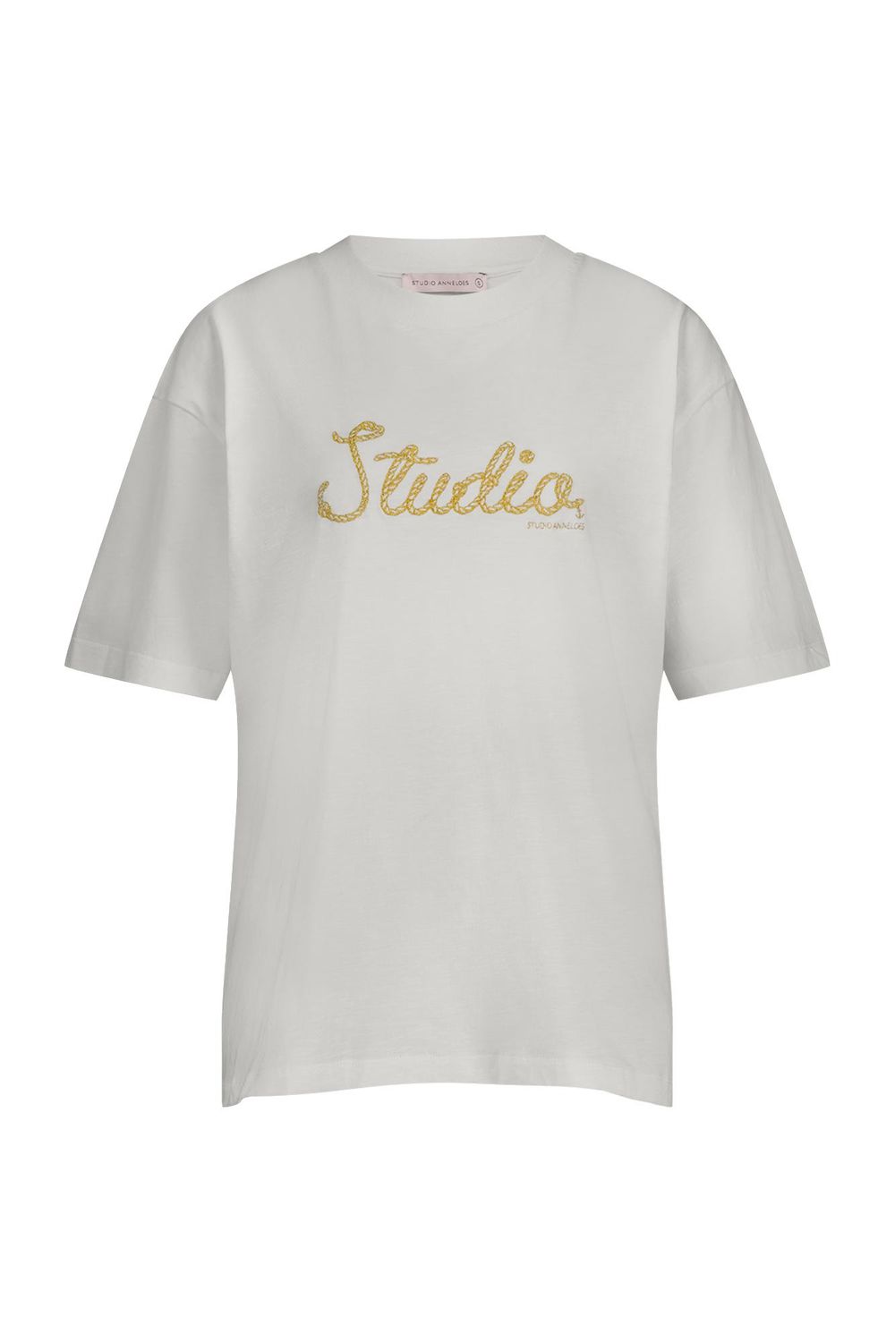 Studio Anneloes Klaske rope tshirt Ecru