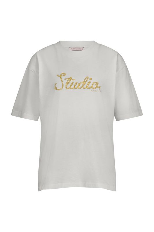 Studio Anneloes Klaske rope tshirt Ecru