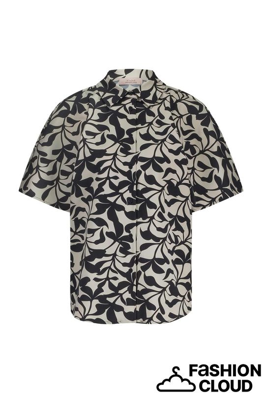 Studio Anneloes Barb leafs blouse Blauw