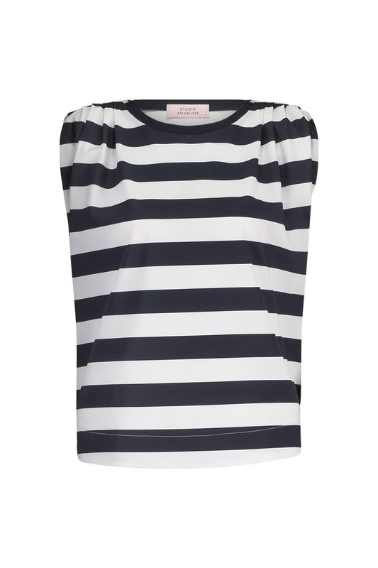 Studio Anneloes Leona stripe top Ecru