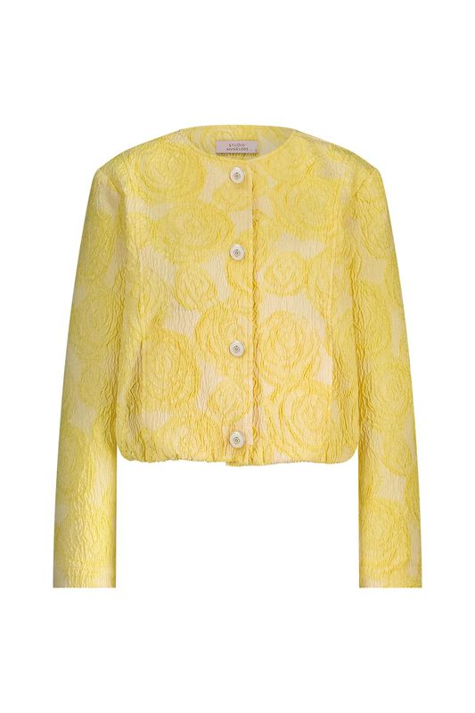 Studio Anneloes Wies jacquard jacket Geel