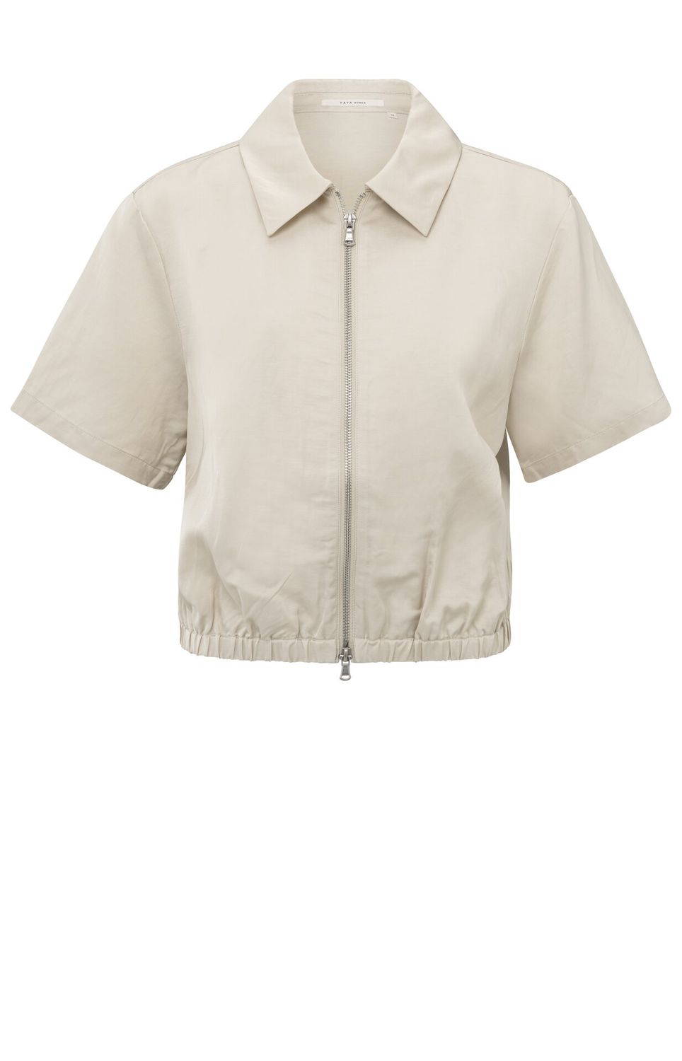 YaYa Satin shortsleeve jacket Beige