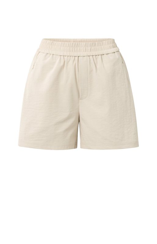 YaYa Woven short with elastic waist Beige