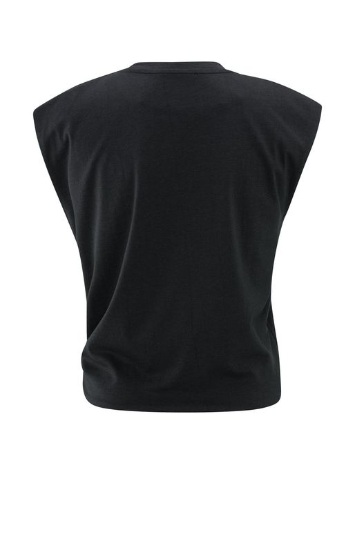 YaYa Sleeveless top with knot Zwart
