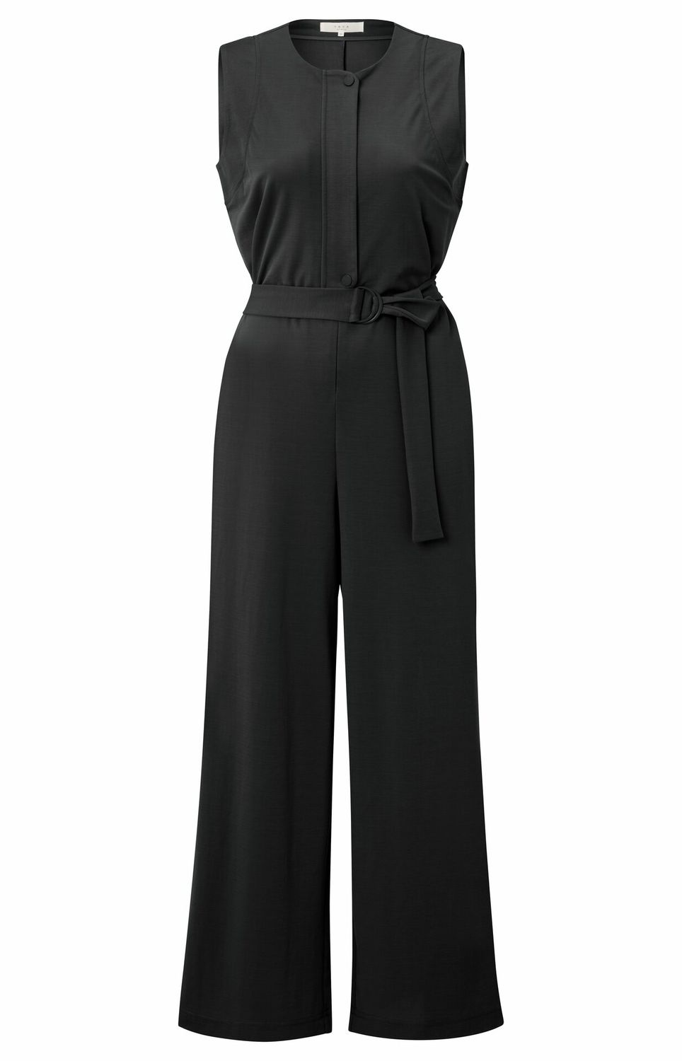 YaYa Jersey sleeveless jumpsuit  Zwart