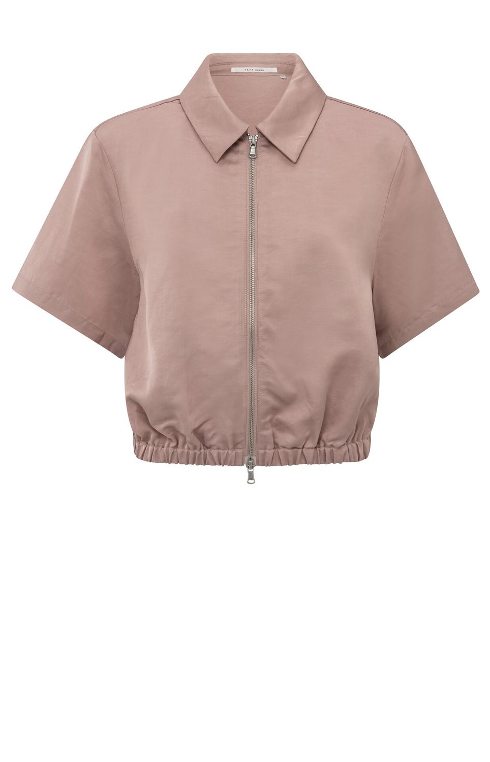 YaYa Satin shortsleeve jacket Roze