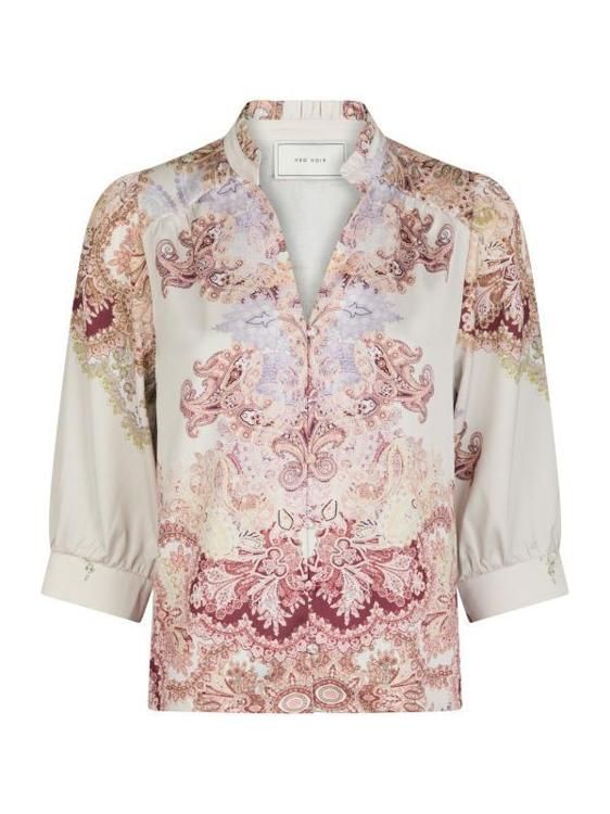Neo Noir Roselle Artist Paisley blouse Ecru