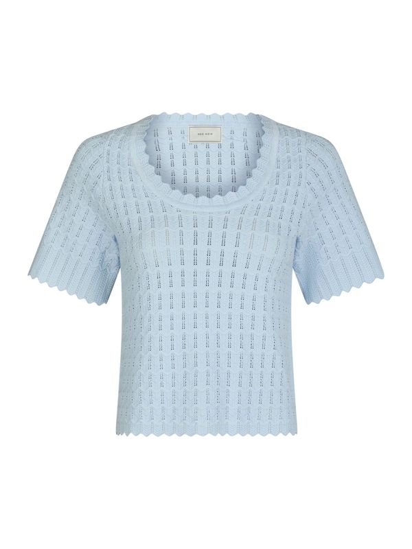 Neo Noir Meiko Solid Knit blouse Blauw