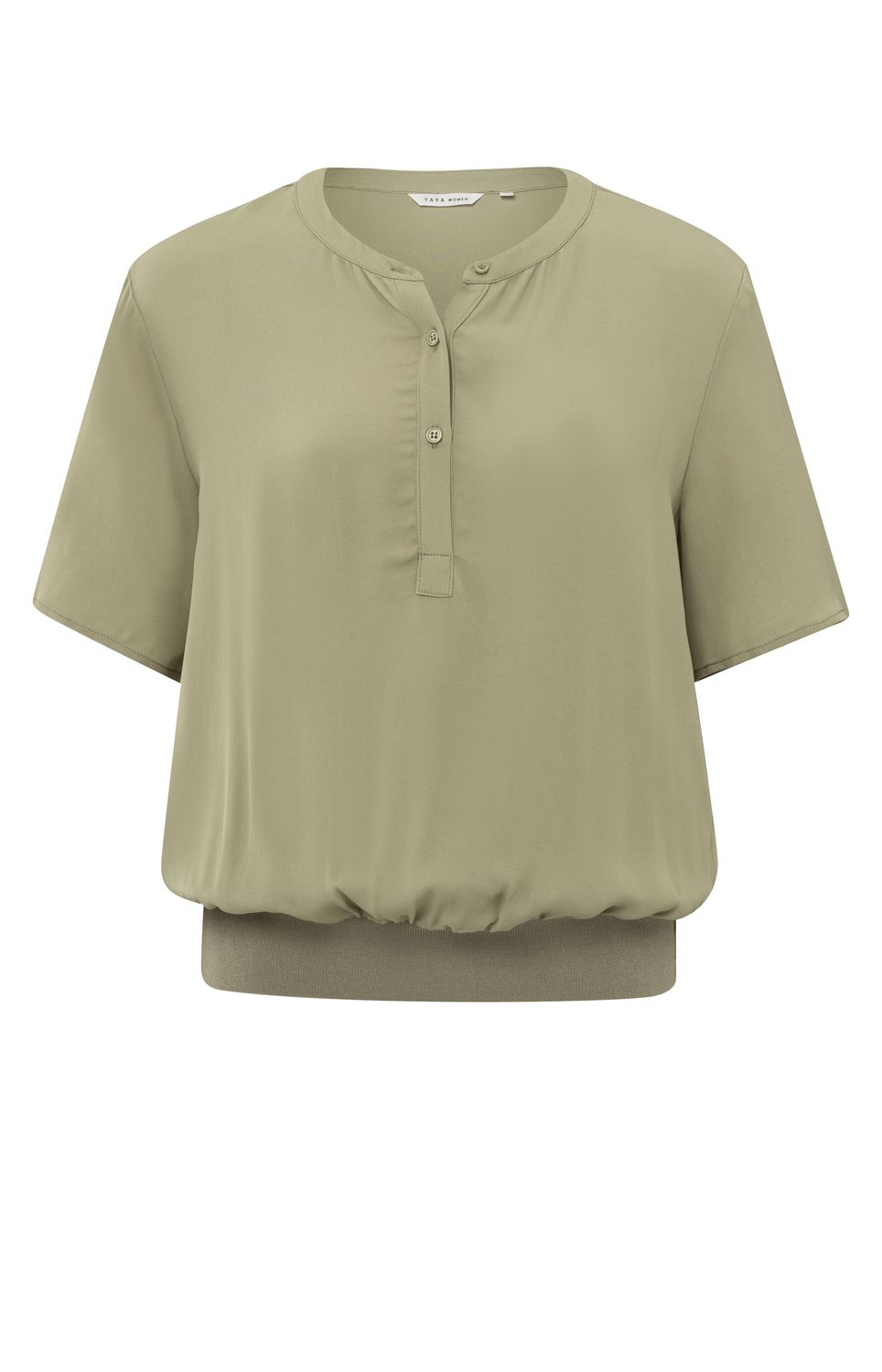 YaYa Polo with ribbed waistband Groen
