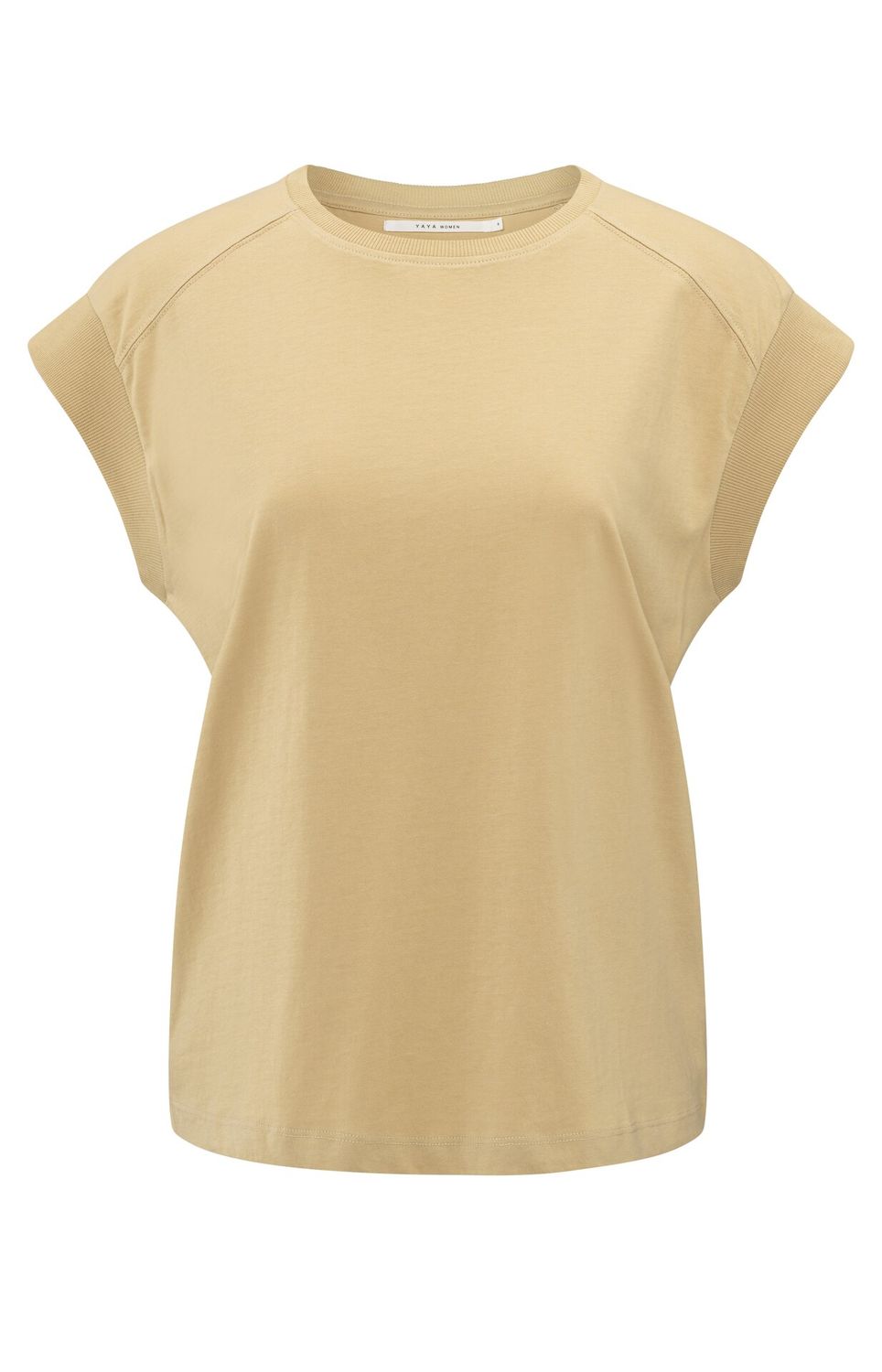 YaYa Sleeveless top with rib detail Bruin