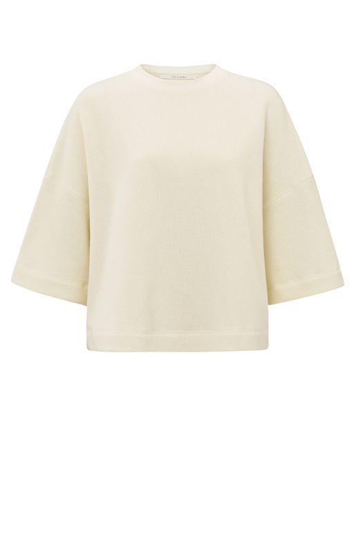 YaYa Short-sleeve sweatshirt Ecru
