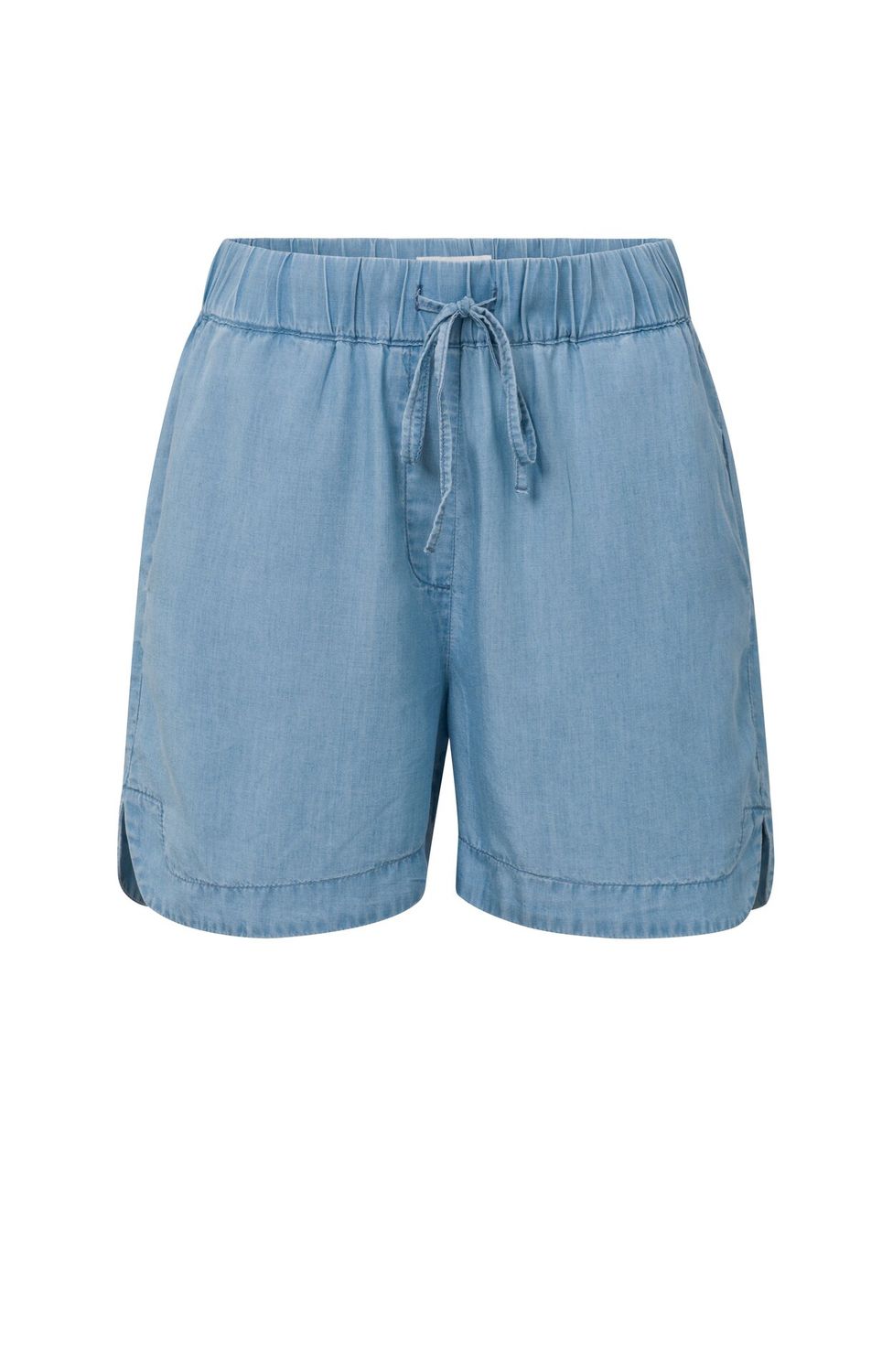 YaYa Lightweight chambray shorts Wit