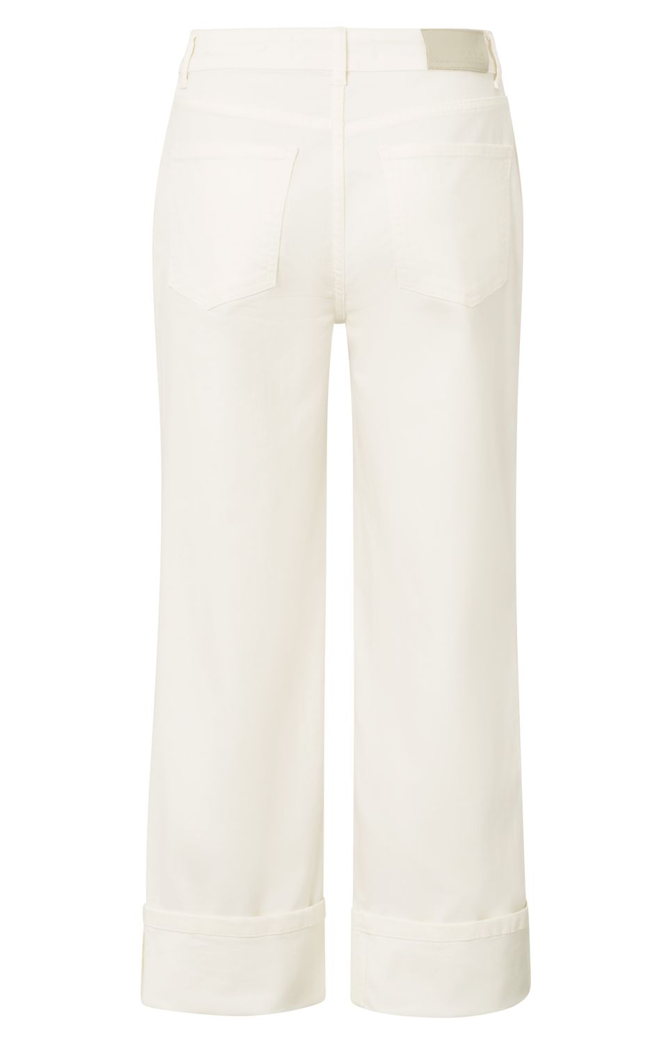 YaYa Mid-waist roll-up jeans Wit