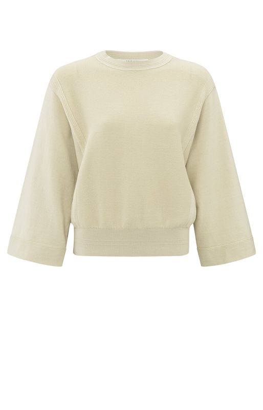YaYa Sweater with mixed textures Beige