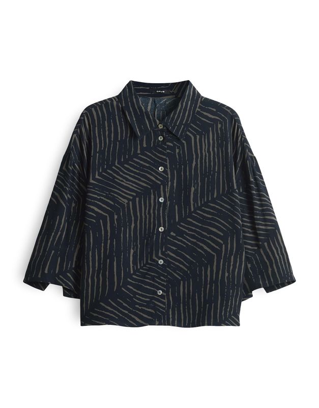 Opus Fiana palm leaves Blauw