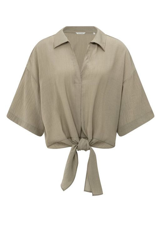 YaYa Top met knoopdetail Beige