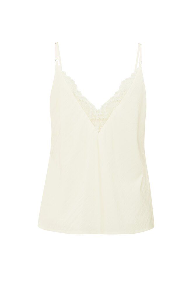 YaYa Singlet met kantdetails Ecru