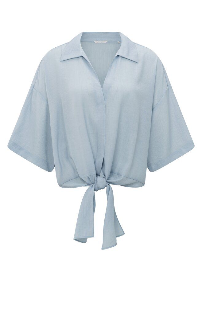 YaYa Top met knoopdetail Blauw