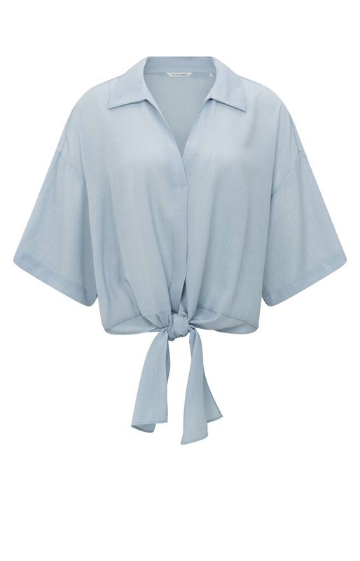 YaYa Top met knoopdetail Blauw