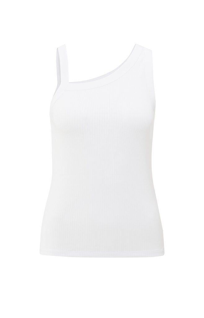 YaYa Top met asymmetrische halslijn Wit