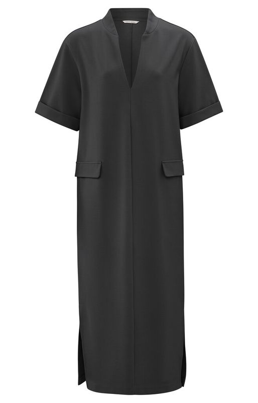 YaYa Jersey jurk met zakdetails Grijs