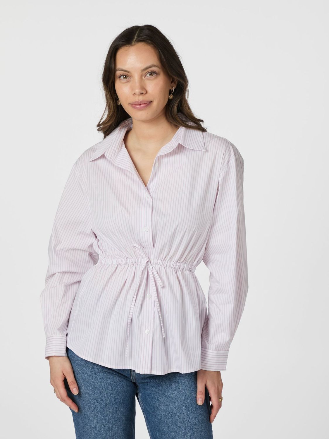 Neo Noir Solei Small Stripe Shirt Roze