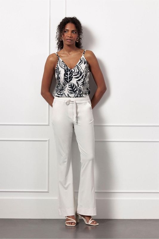 Studio Anneloes Flair bnd drawstring trousers Ecru