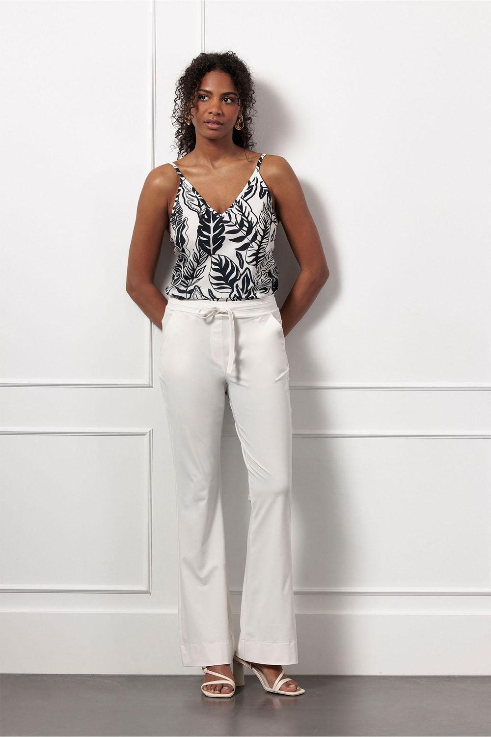 Studio Anneloes Flair bnd drawstring trousers Ecru