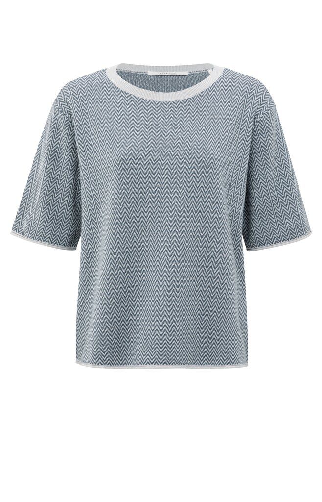YaYa T-shirt met zigzagpatroon Grijs