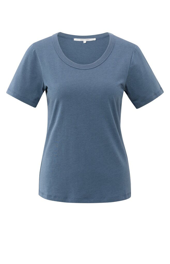 YaYa T-shirt met ronde ribhals Blauw
