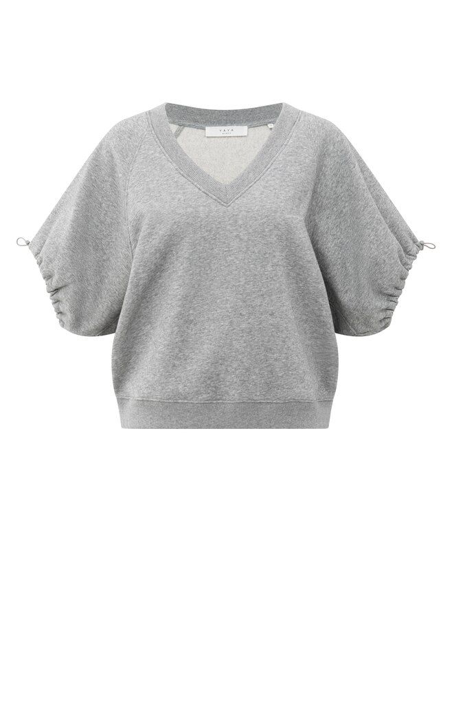 YaYa Sweatshirt met V-hals Grijs