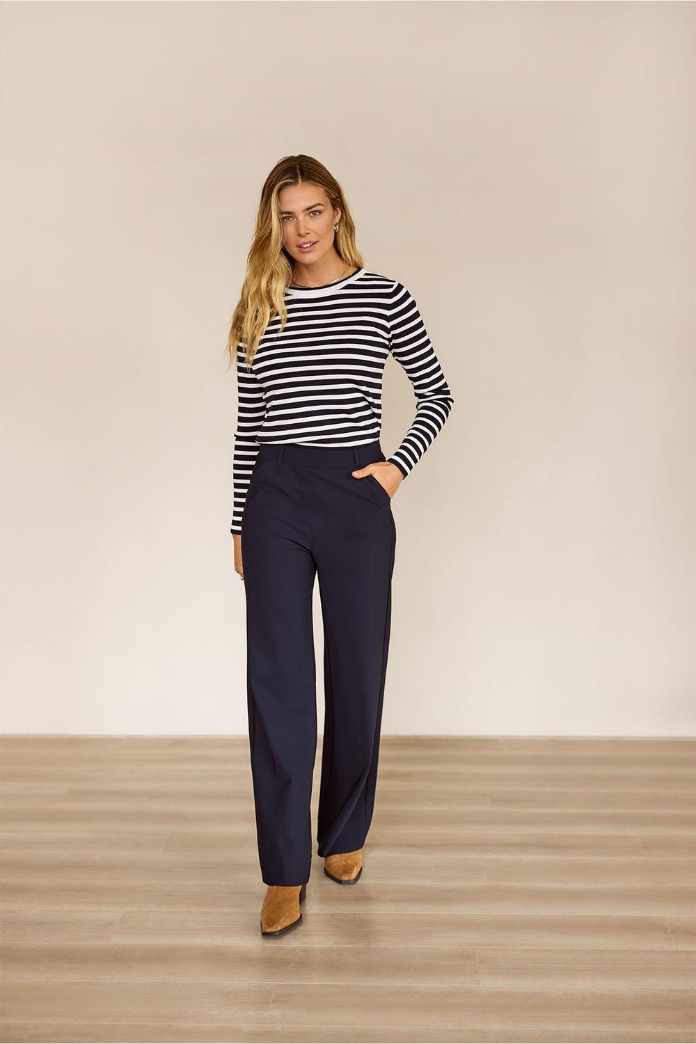 Studio Anneloes Lexie Bonded Trousers Blauw