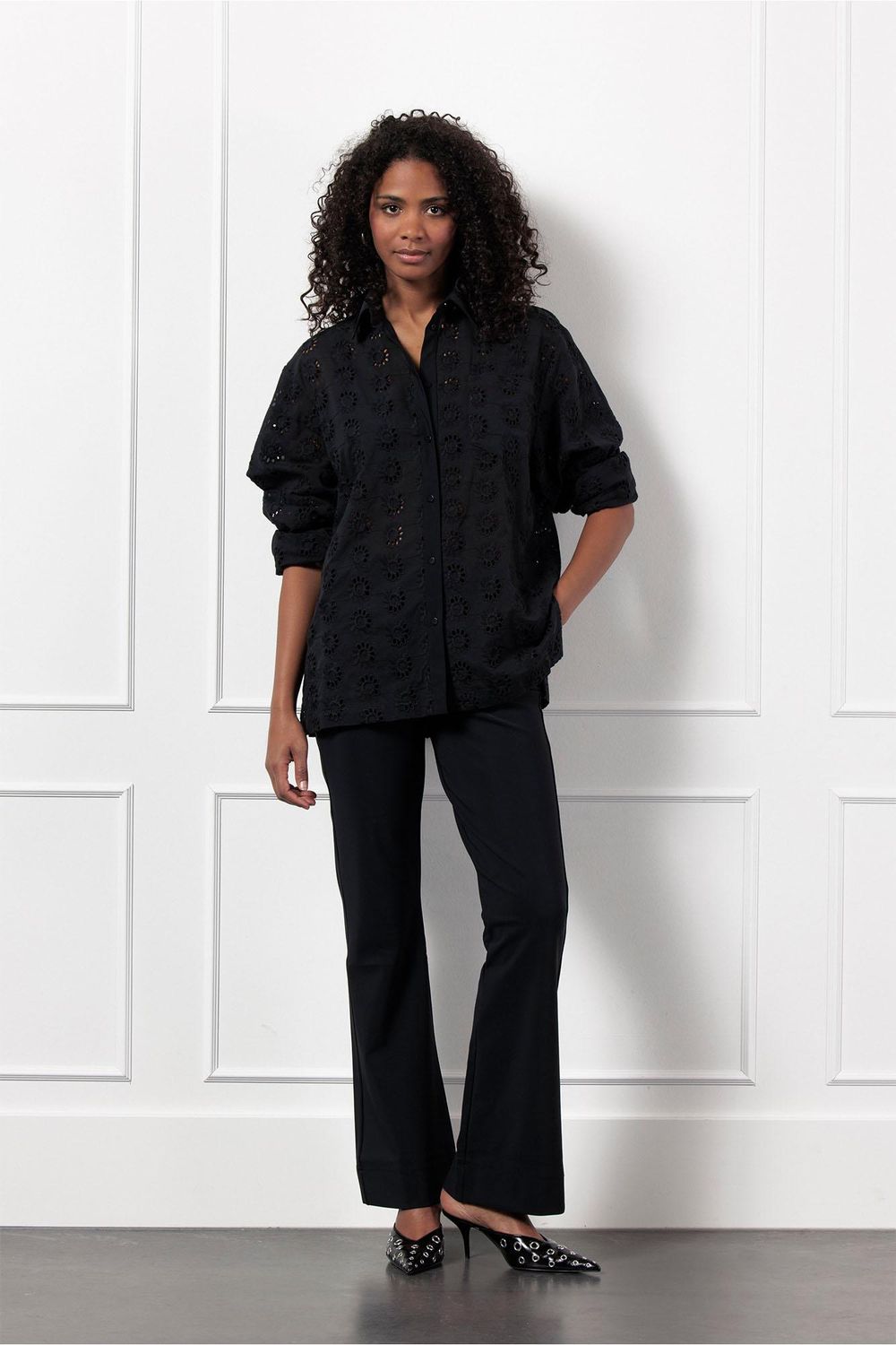 Studio Anneloes Flair Bonded Trousers Zwart