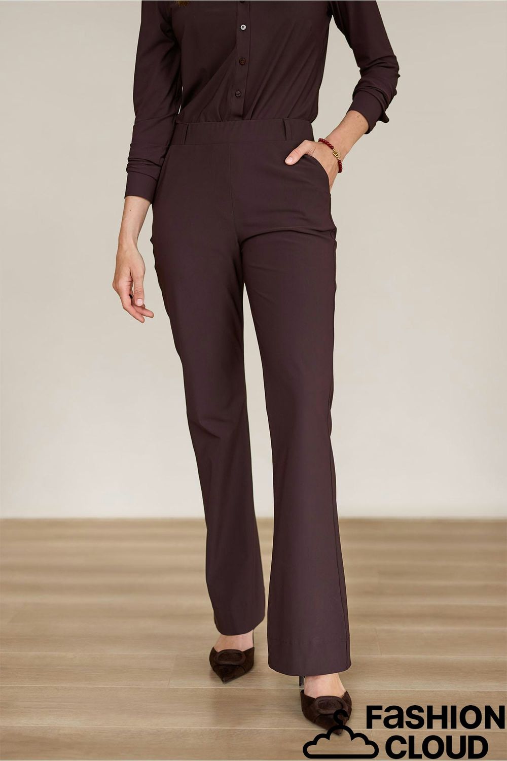 Studio Anneloes Flair bonded trousers Bruin 94800