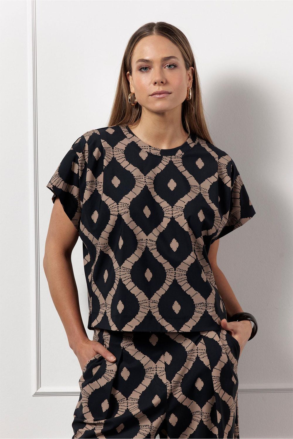 Studio Anneloes Renske batik top Zwart 12873