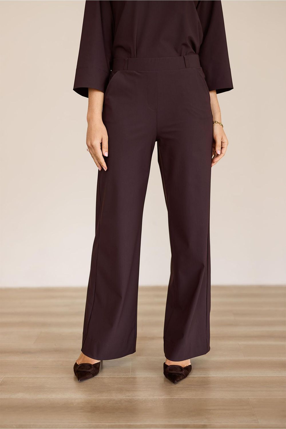 Studio Anneloes Lexie bonded trousers Bruin 94801