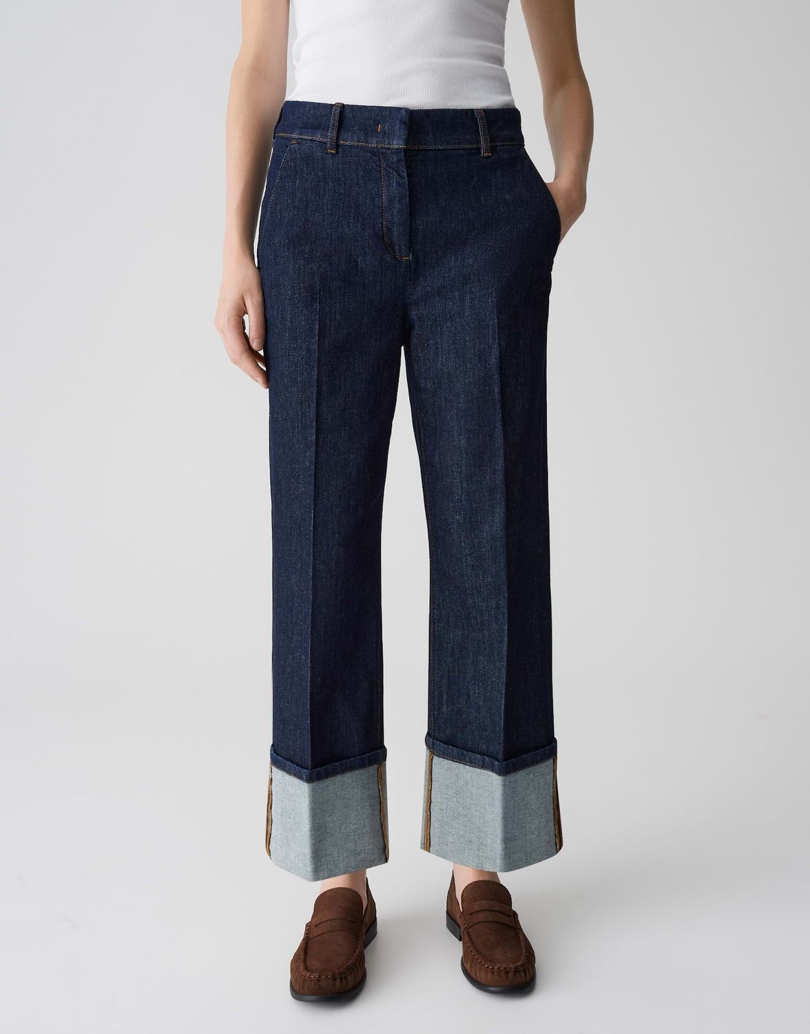 Opus Pants Moira clean Blauw