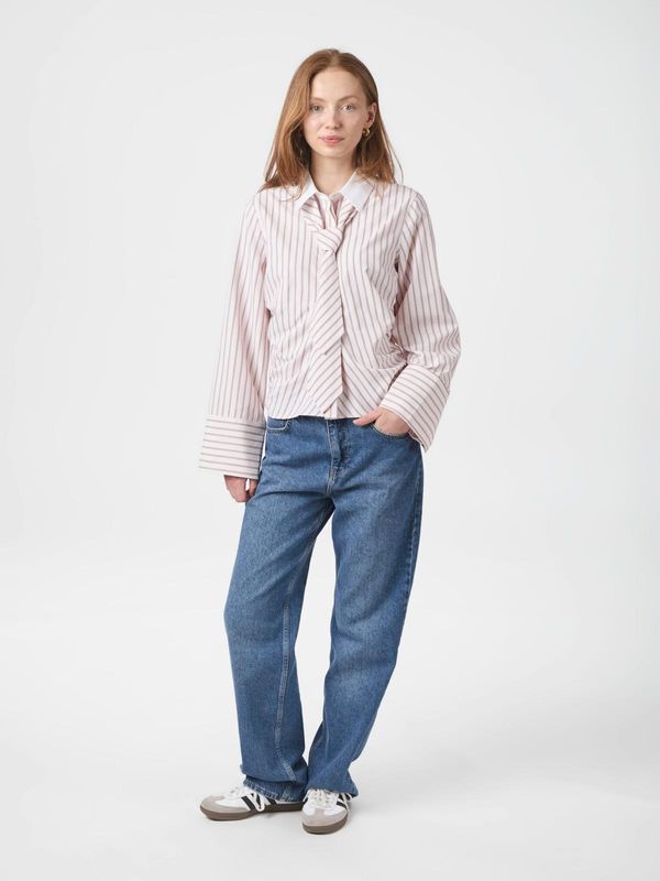 Neo Noir Francesca Stripe Shirt Rood