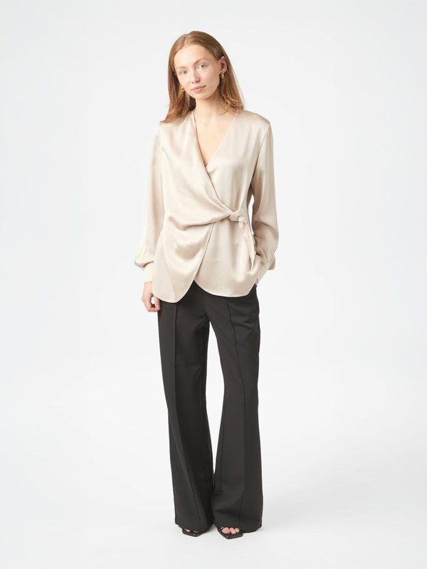 Neo Noir Petris heavy sateen blouse Beige