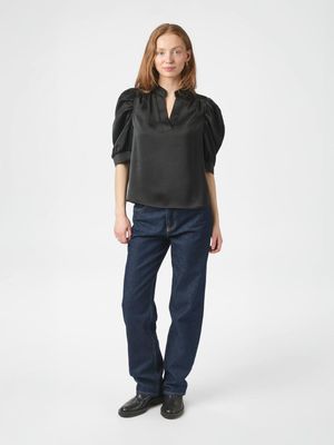 Neo Noir Roella Heavy Sateen Blouse Zwart