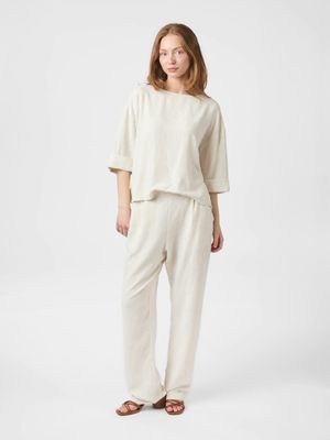 Neo Noir Tatjana Linen Jumpsuit Ecru