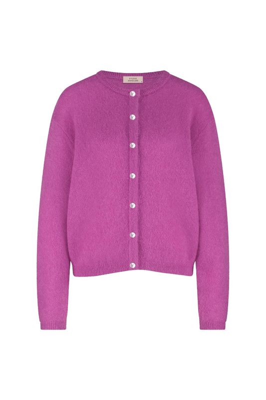 Studio Anneloes Bibi mohair cardigan Roze