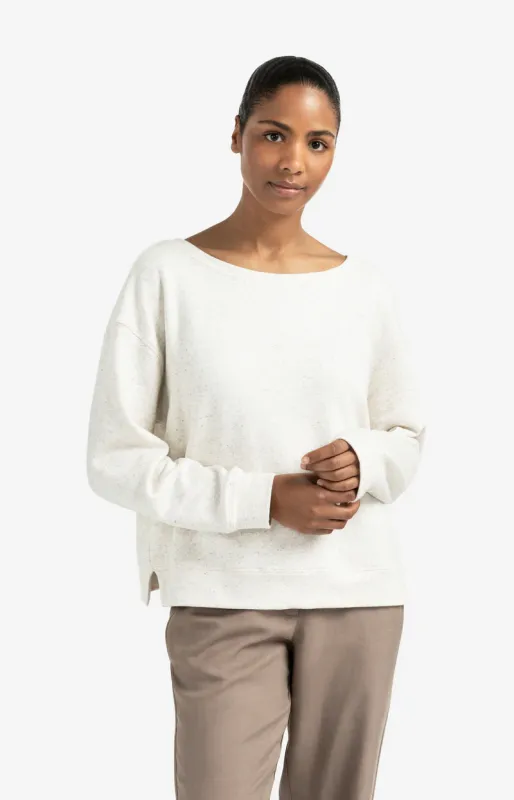 YaYa Gem?leerde sweater Wit