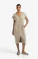 YaYa Jurk met dubbele V-hals Beige