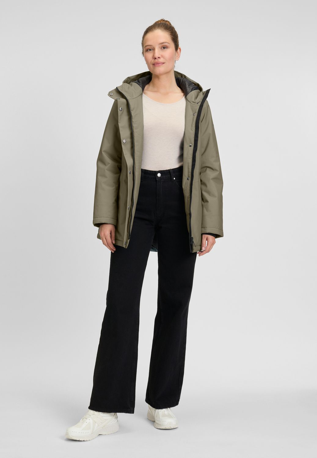 Covered ladies jacket - woven - Fiona 2 Groen Fiona 2