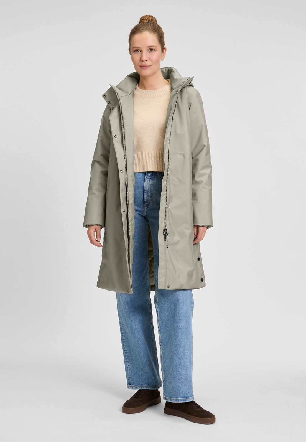 Covered ladies jacket - woven - L601 Fenja Grijs Fenja
