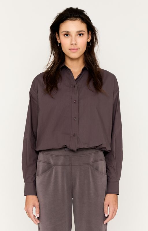 Moscow 1701 Wrap bruine blouse lange mouw
