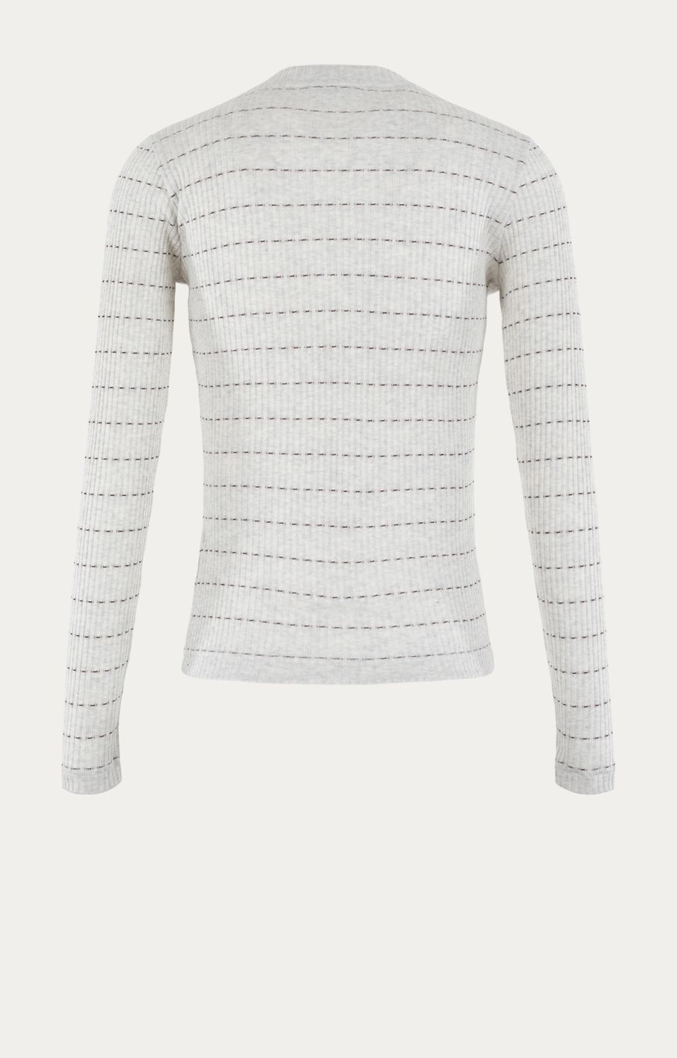 Moscow 2201 T-shirt lange mouw Grijs 53-04-Top